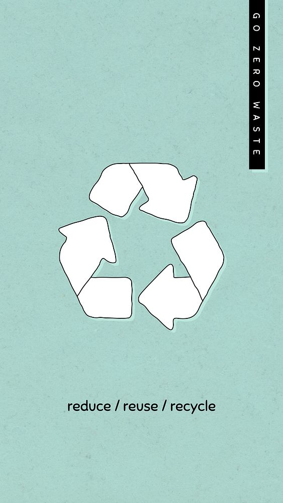 Recycle vector social media post template zero waste lifestyle