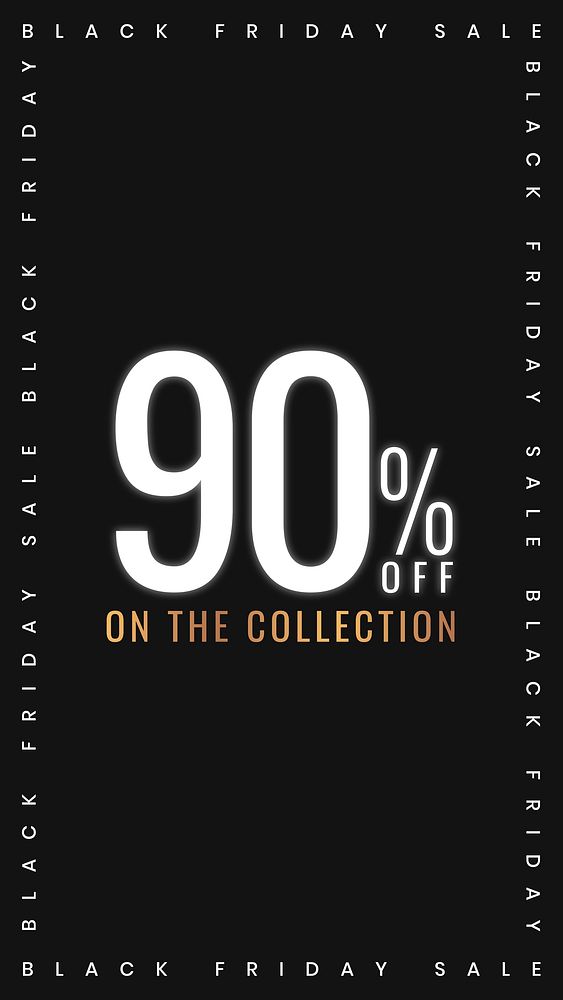 White 90% off vector sale advertisement poster template