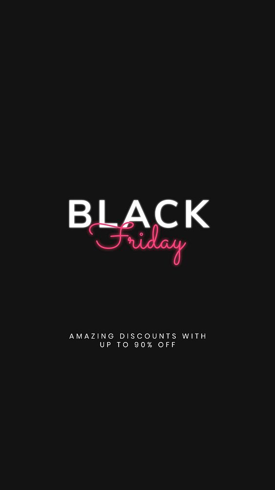 Black Friday vector 90% off social ad promotional banner template