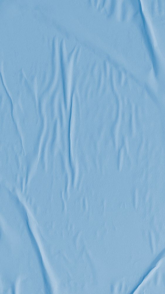 Blue paper mobile wallpaper, wrinkled texture background