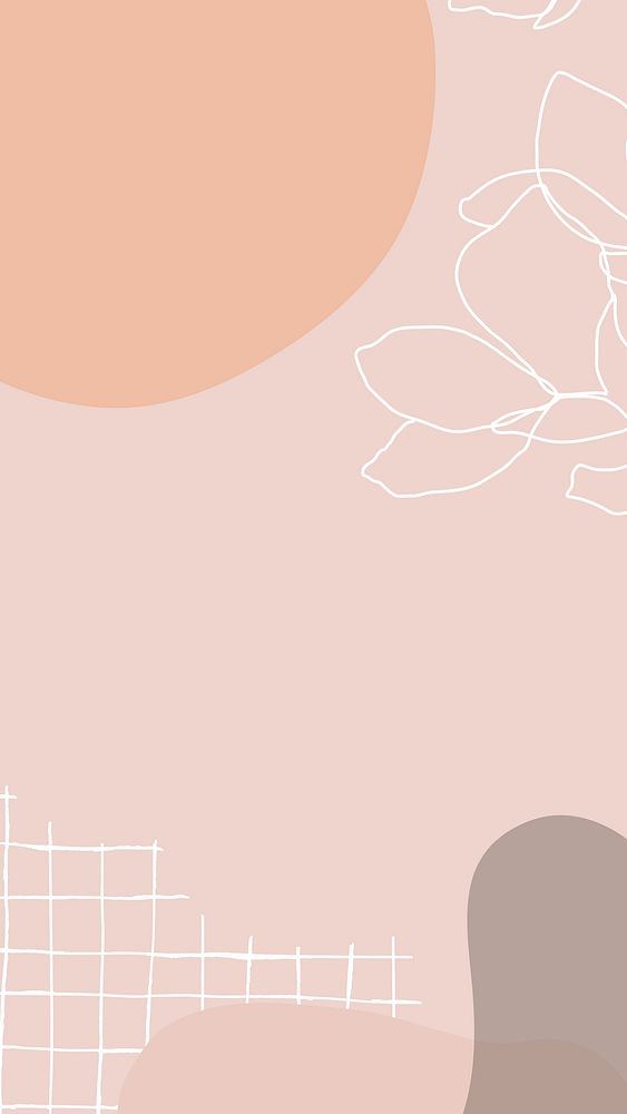 Feminine floral iPhone wallpaper, aesthetic HD border background vector