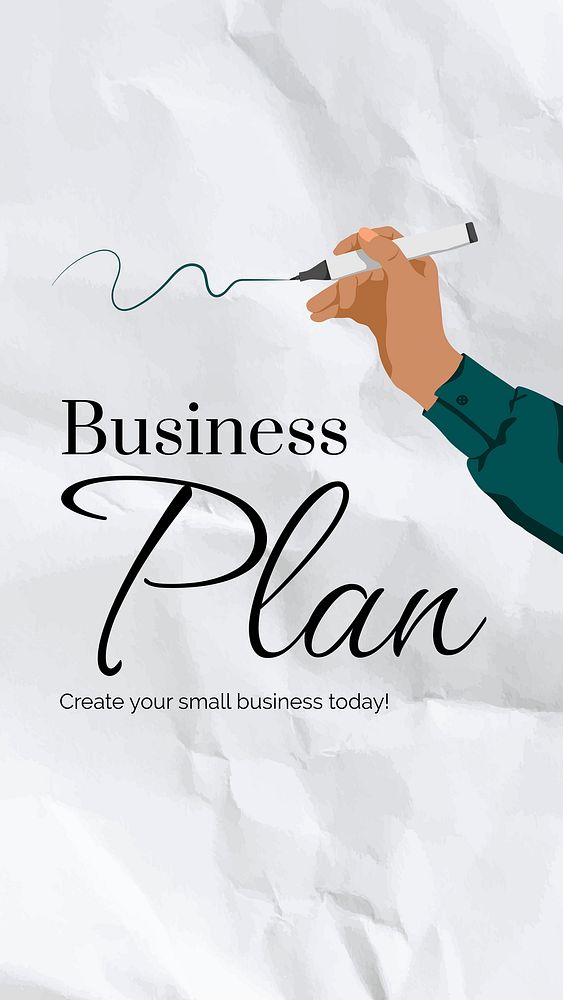 Business plan  Instagram story template vector