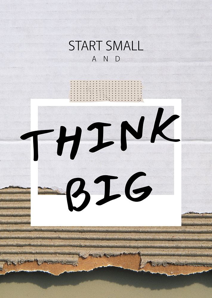 Think big, editable poster template psd