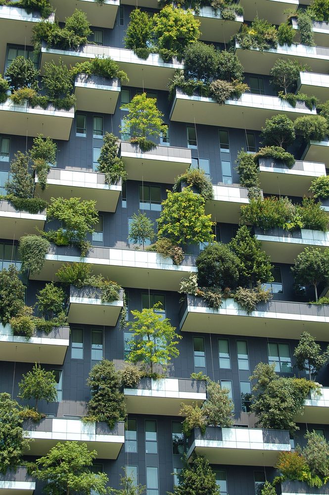 Bosco verticale, Milan, Italy. Original public domain image from Wikimedia Commons