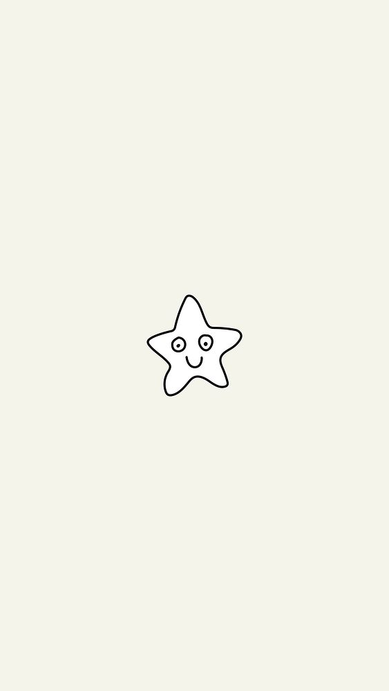 Hand drawn white star vector