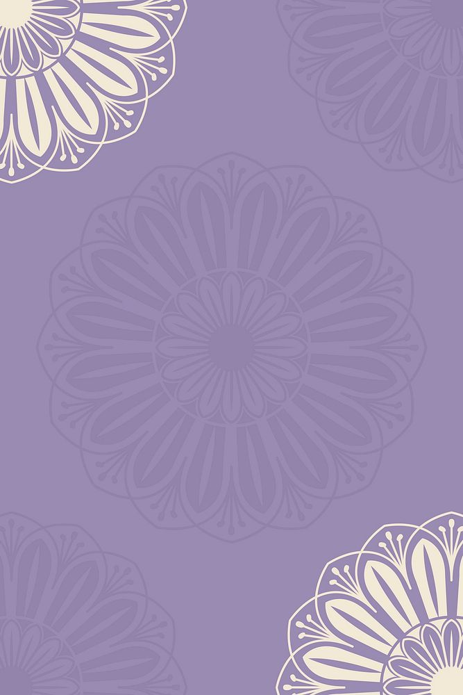 Purple Islamic floral background vector for Ramadan Mubarak and Eid festivals