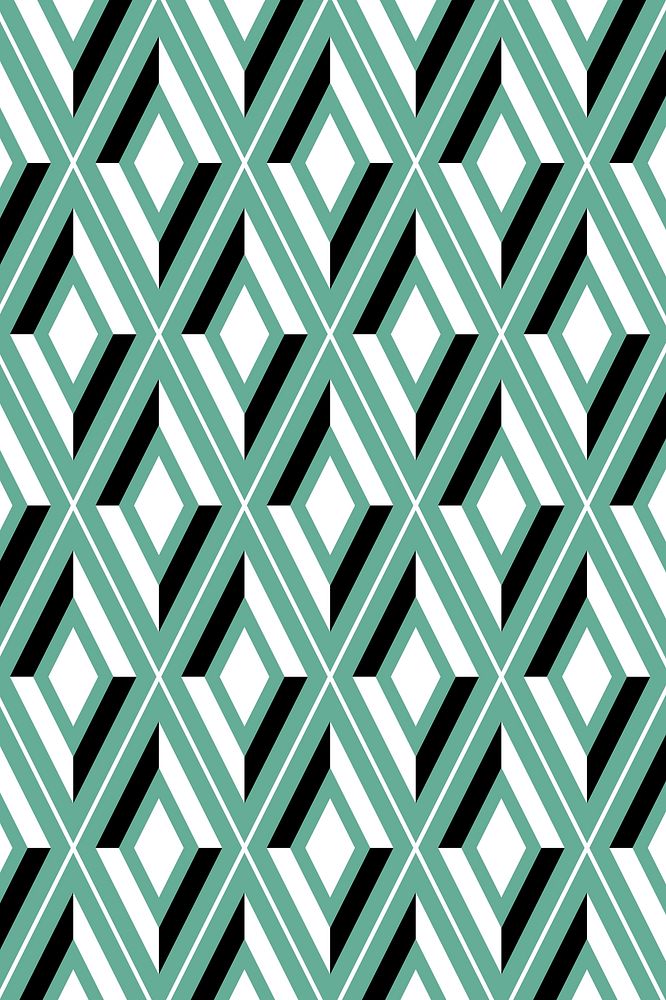 Bright green seamless geometric patterned background vector