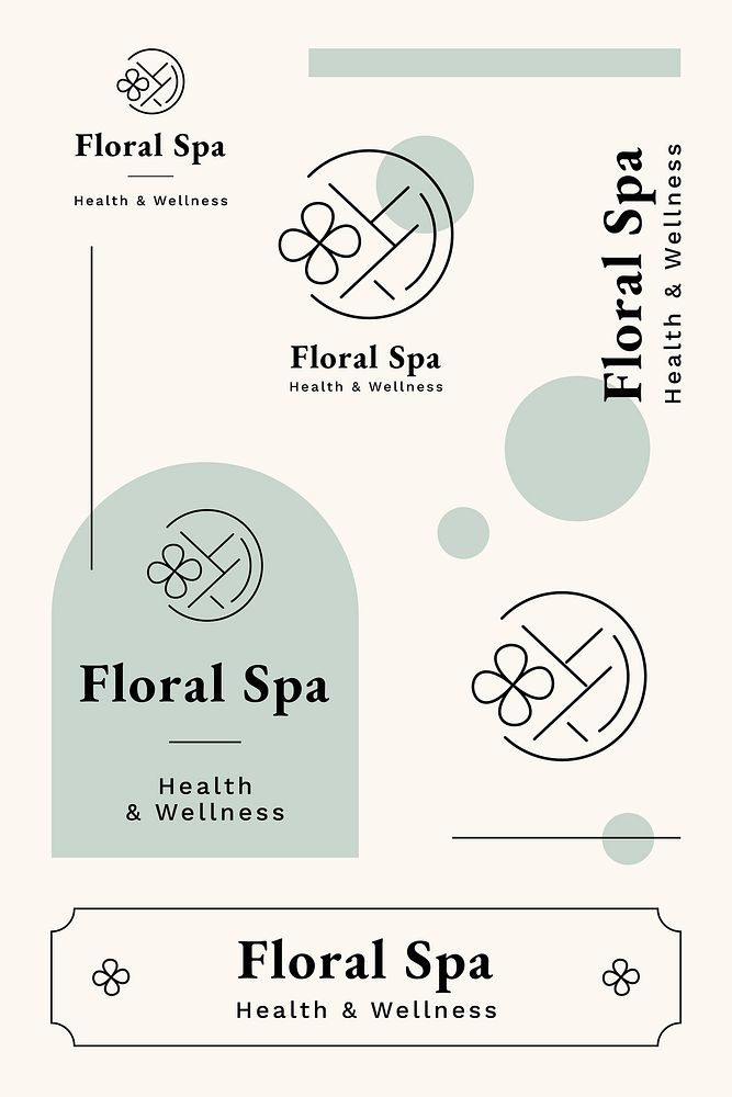 Healthcare center logo template vector set