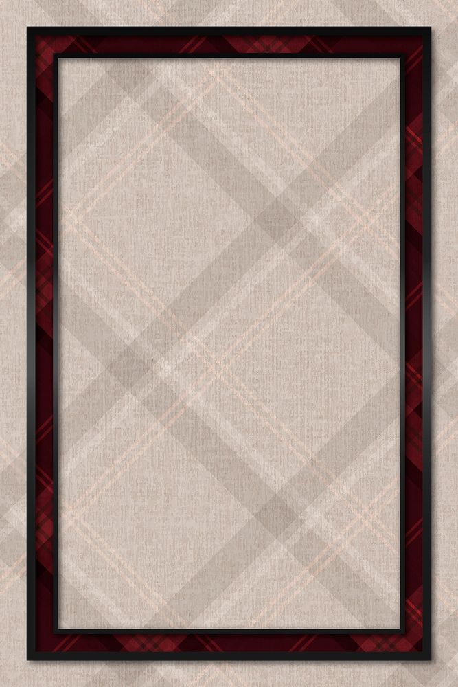 Tartan frame on brown background vector template