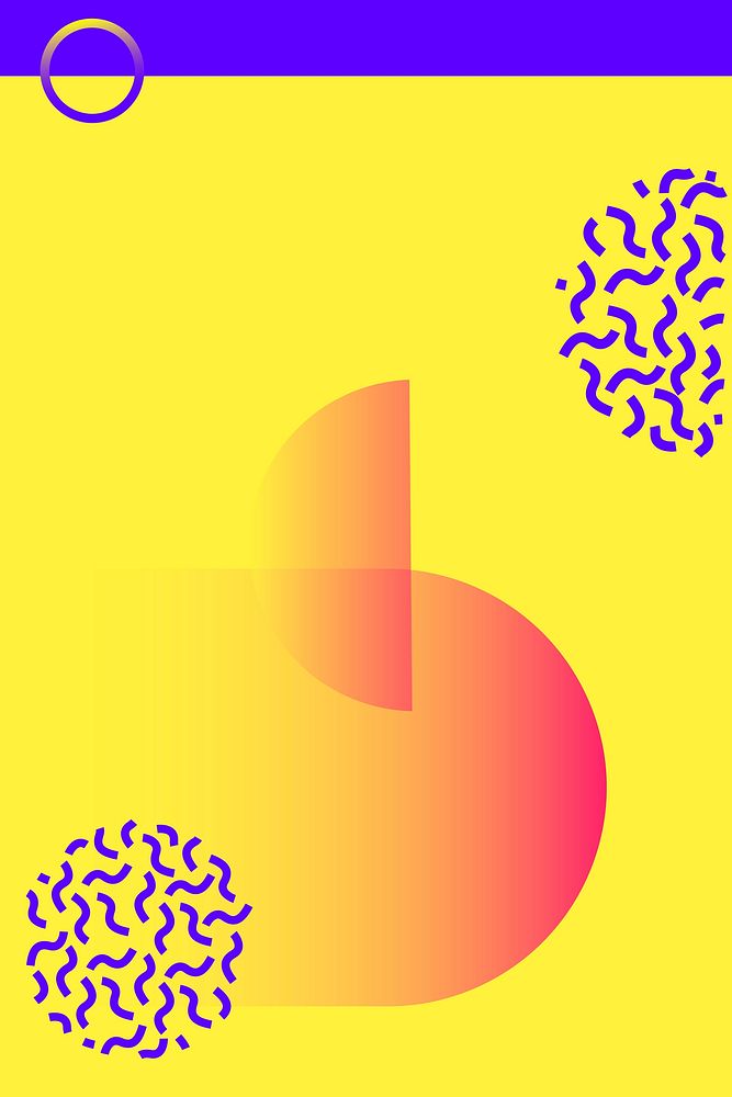 Yellow gradient poster design vector