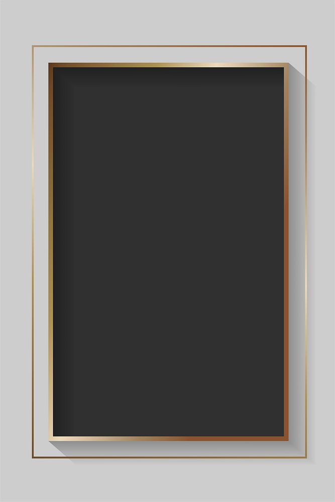 Blank rectangle black abstract frame vector