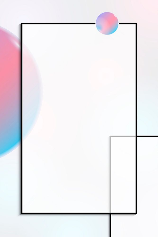 Pink and blue rectangle frame design vector