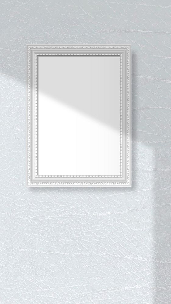 Gray frame on a gray wall mobile phone wallpaper vector