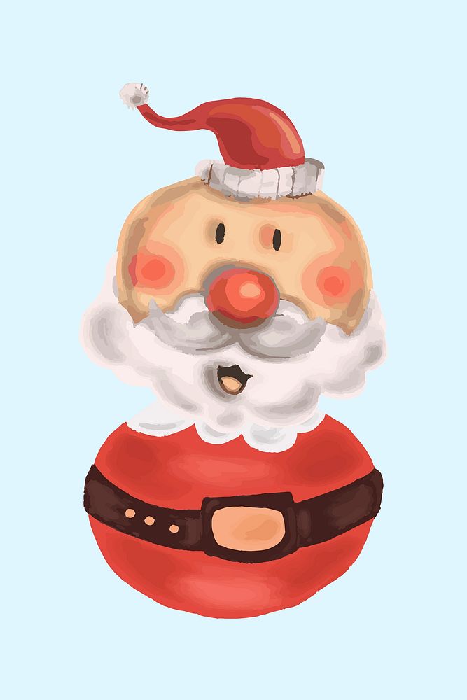 Cute Santa Claus doll element vector