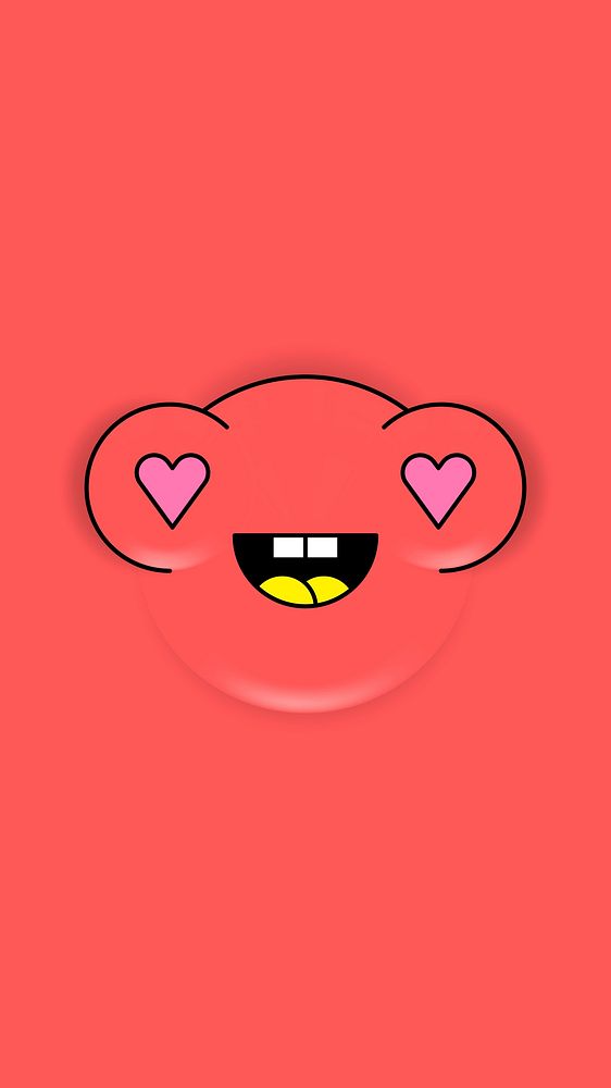 Colorful and cute monster emoji phone background vector