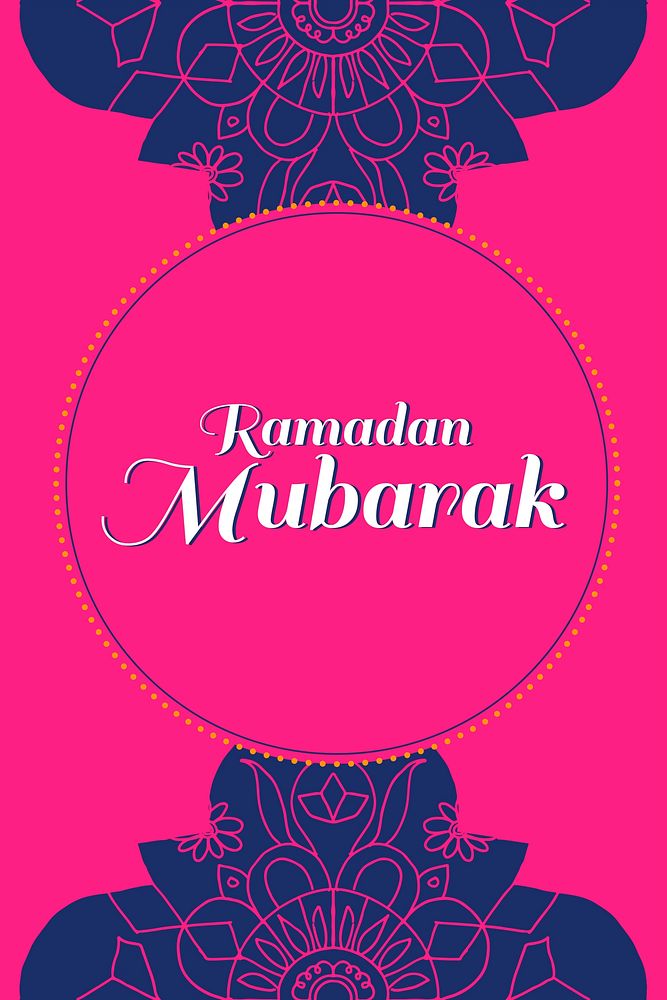 Ramadan Mubarak social template vector