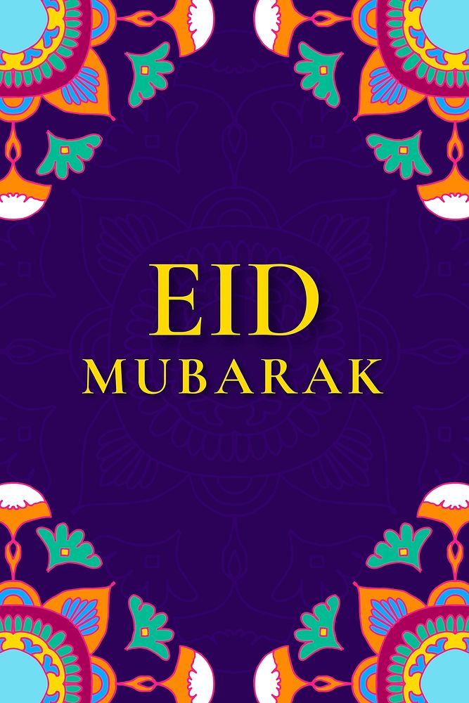 Eid mubarak social template vector