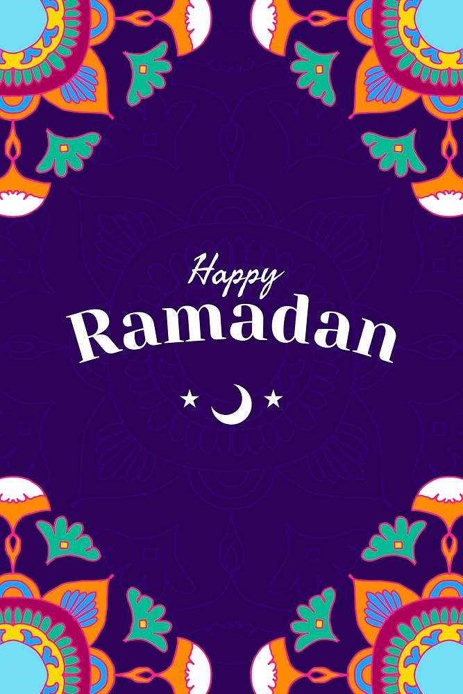 Happy Ramadan festival social template vector