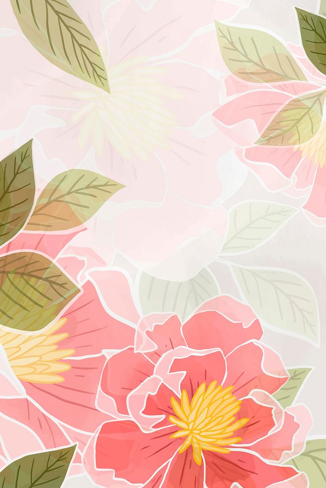 Hand drawn rose background vector