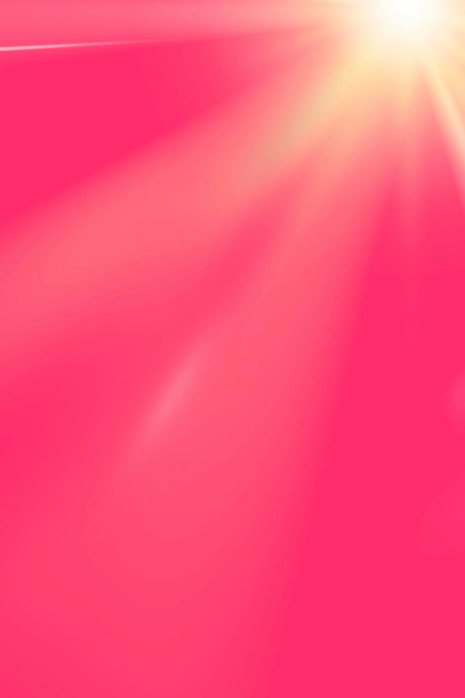Yellow light lens flare vector on vivid pink background