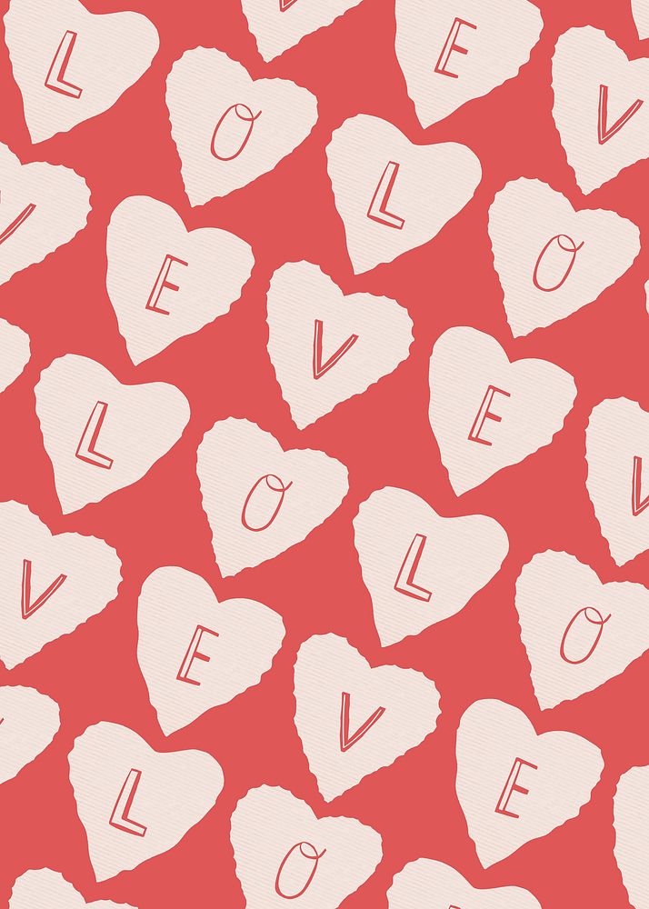 Cute heart pattern vector for social media banner