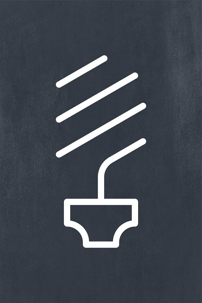 Simple bulb icon vector user interface