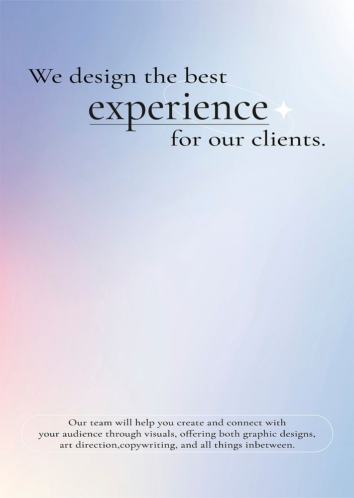 Business advertisement editable vector poster on purple gradient graphic