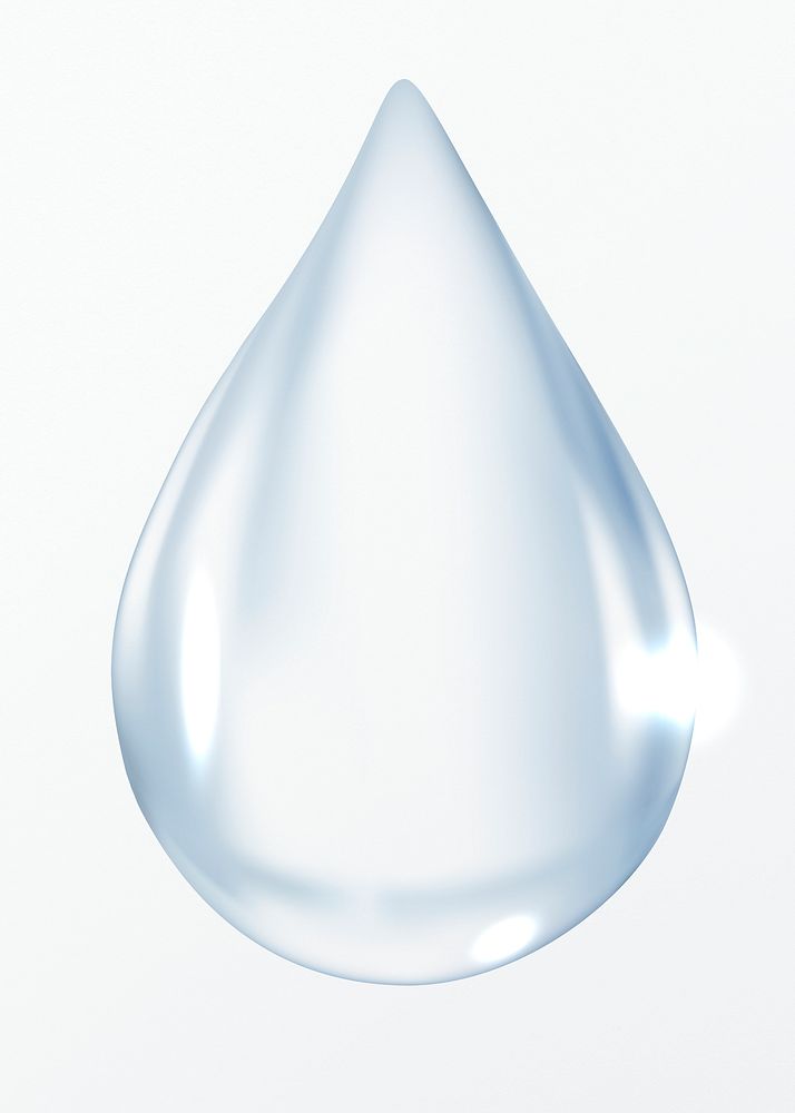 Realistic water drop element psd