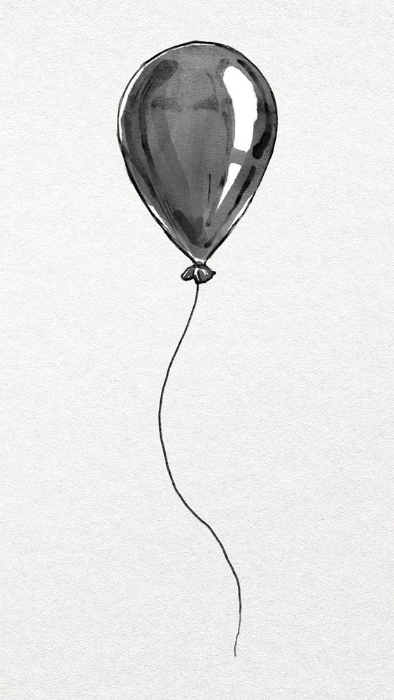 Party balloon vector hand drawn design element