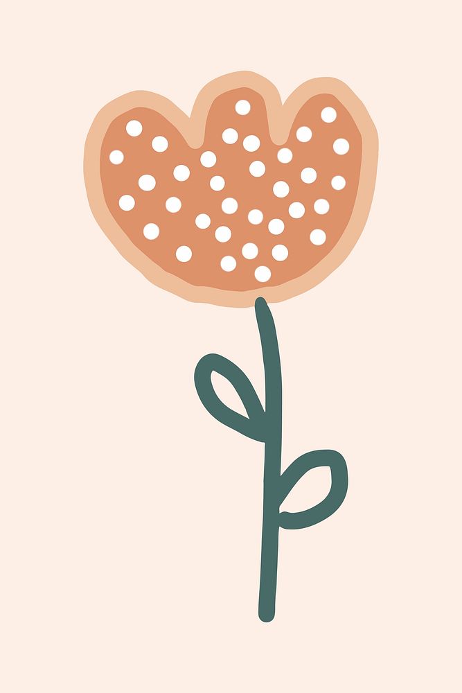 Cute doodle flower vector illustration