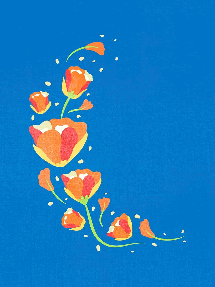 Colorful flower, flat design spring clipart vector illustration