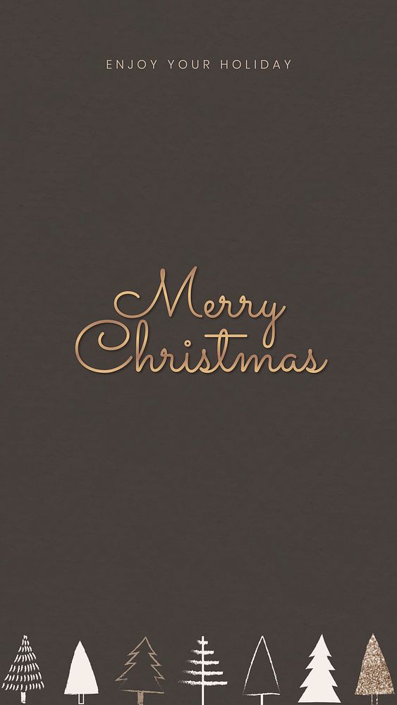 Christmas mobile wallpaper template vector