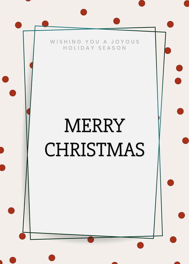 Christmas greeting card template psd