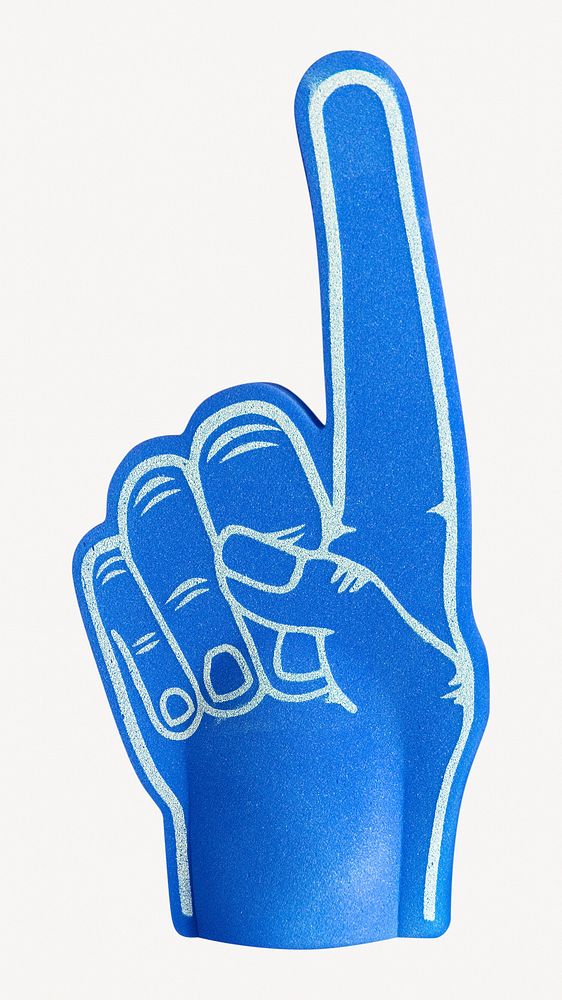 Sports cheering glove sticker psd