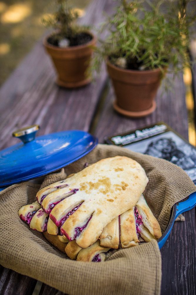 Homemade Huckleberry Bear Claws. Original public domain image from Flickr