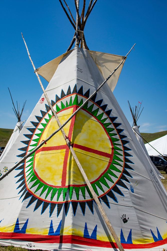 Teepees were set up for the Creators Games, a special youth event on the ranch. Photo taken June 18, 2019 at the Fort Peck…