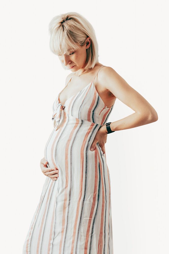 Pregnant woman, motherhood isolated image