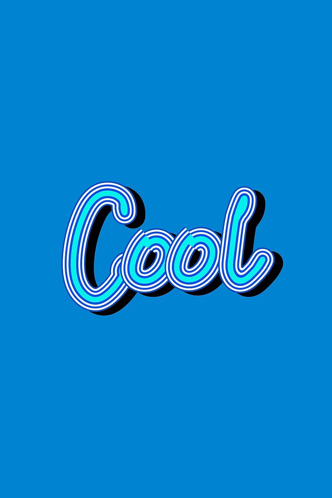 Vintage blue Cool vector cursive font