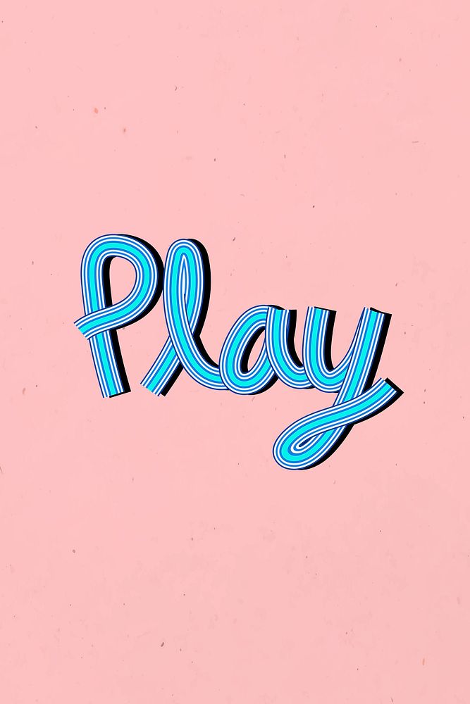 Concentric font play psd word typography retro