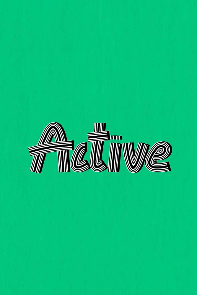 Retro active psd word lettering concentric font typography 