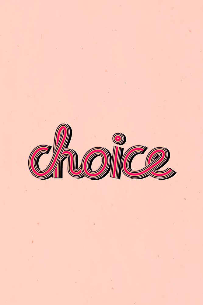 Retro doodling psd choice word concentric font typography