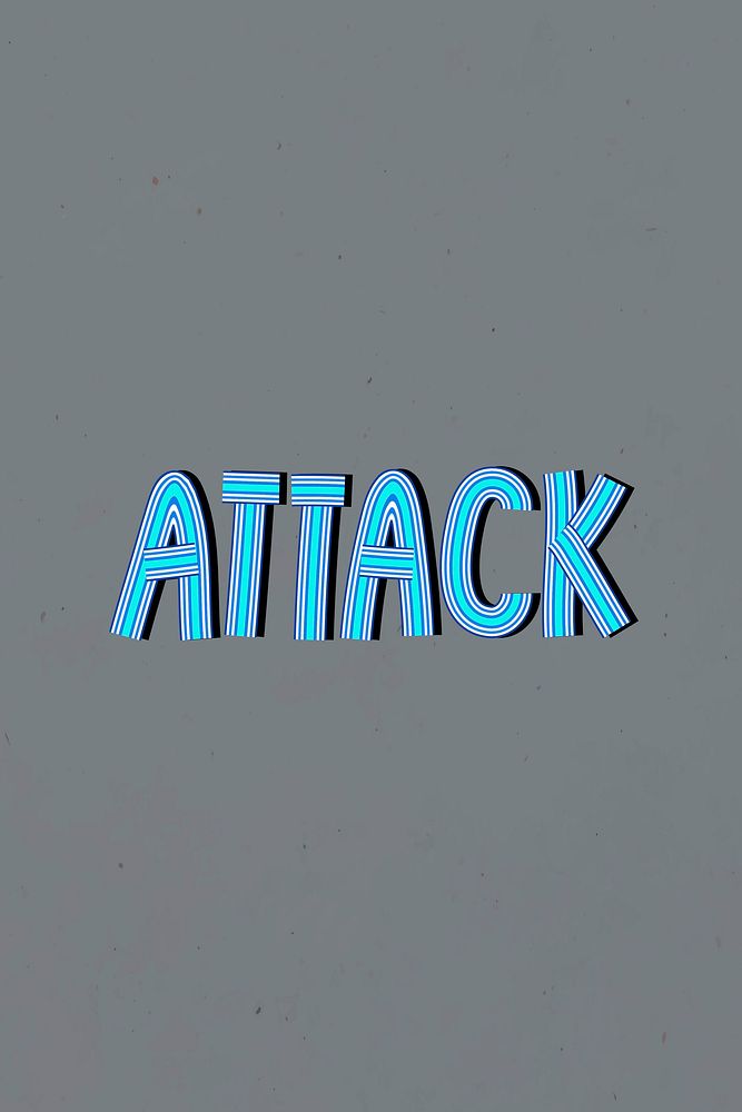 Concentric font vector attack text typography retro