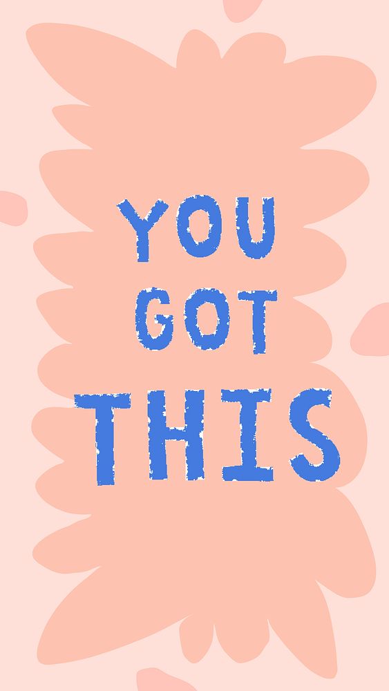 Blue you got this doodle typography on a pink phone background vector