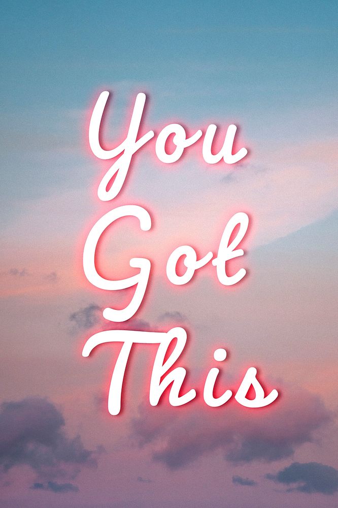 You got this fluorescent glow typography