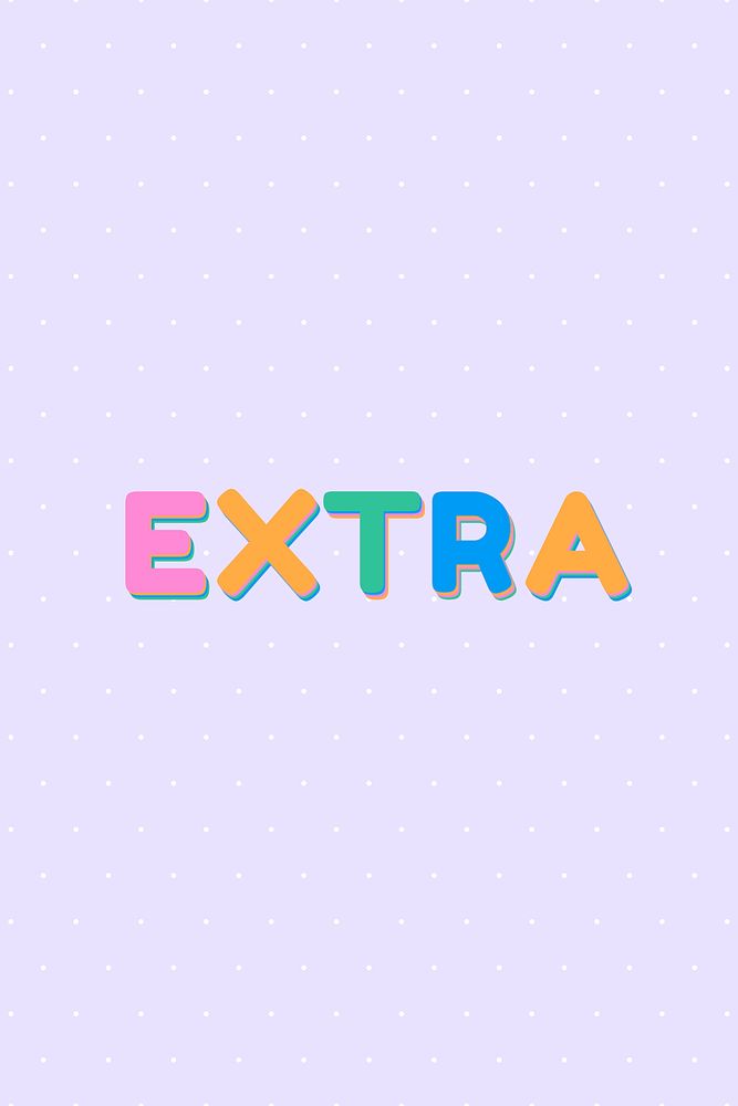 Extra colorful letter smooth font illustration