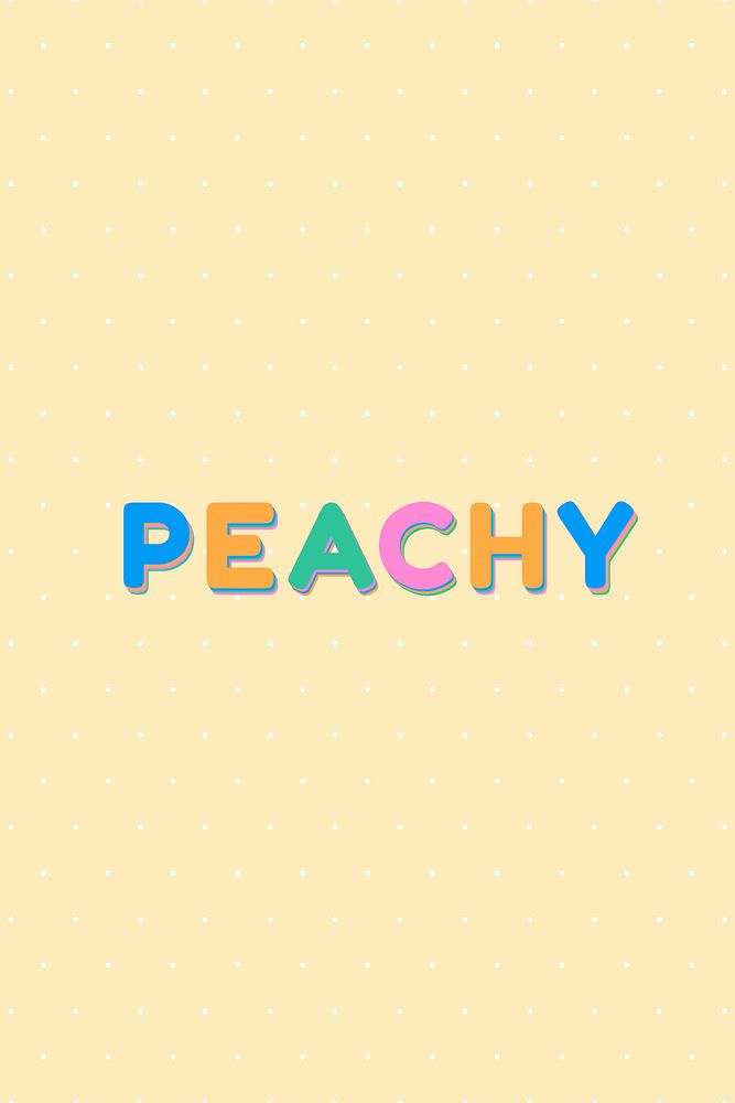 Peachy word bold calligraphy font