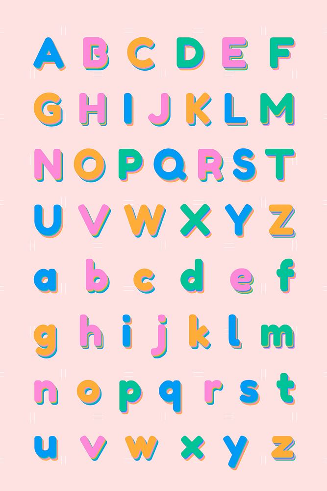 Vector english letter set png