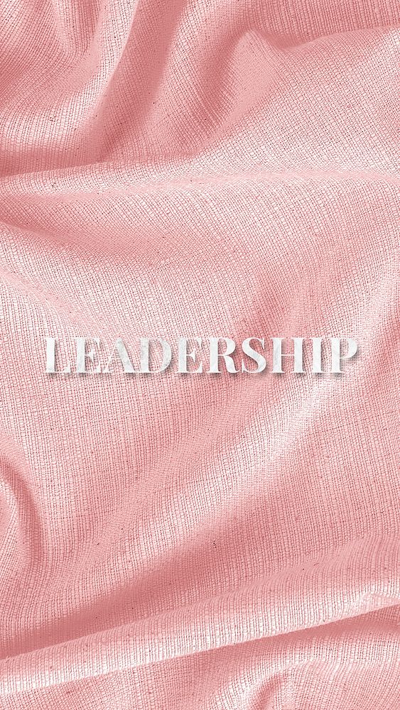 Leadership word typography font pink texture