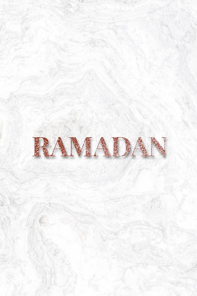 Glittery ramadan word typography font