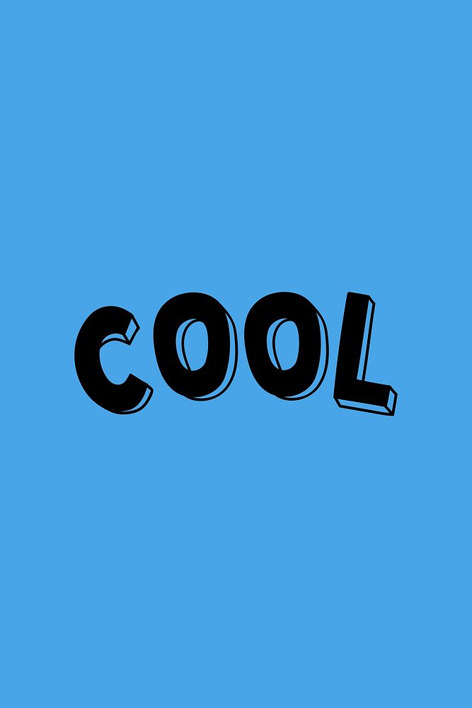 Cool word vector typography bold face